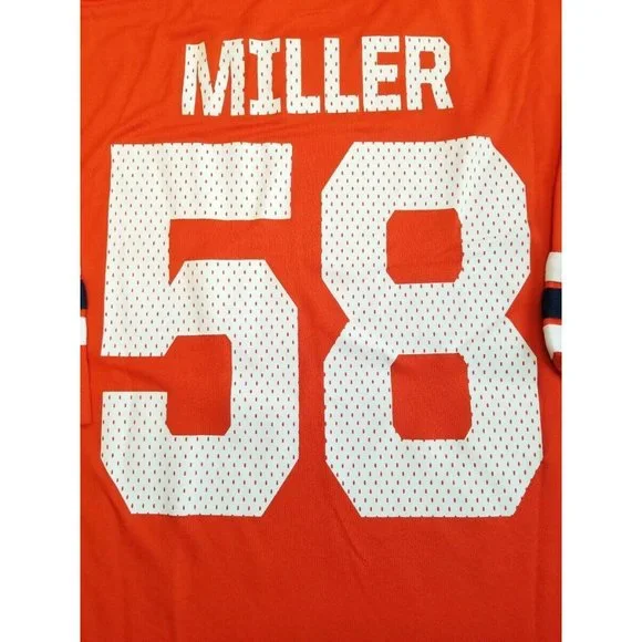 NFL Denver Broncos Von Miller #58 Short Sleeve 2 Sided Shirt Mens Size L Orange - Picture 4 of 5